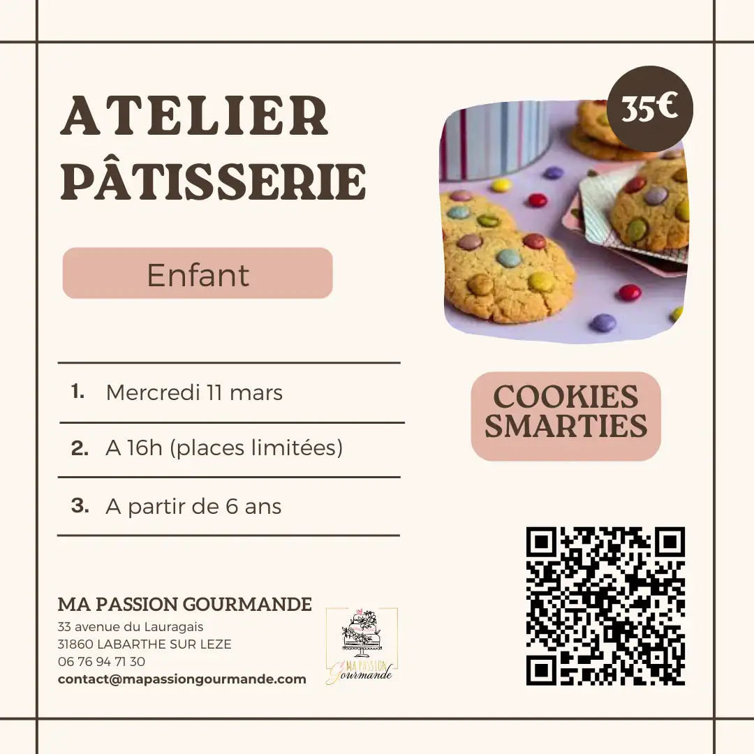 Atelier Pâtisserie - enfant - Cookies smarthies
