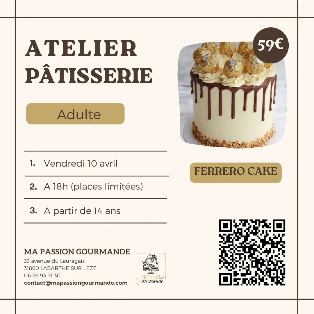 Atelier Pâtisserie - adultes - Ferrero cake
