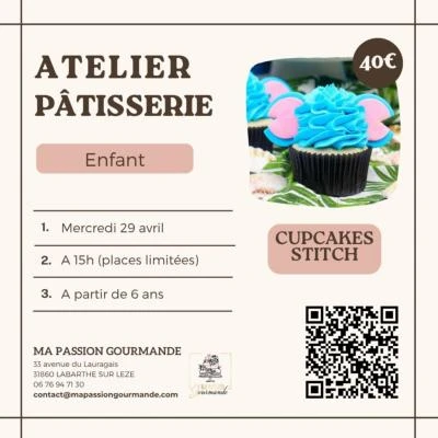 Atelier Pâtisserie - enfant - Cupcakes Stitch