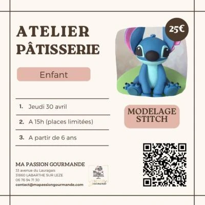 Atelier Pâtisserie - enfant - Modelage Stitch