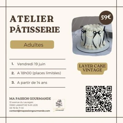Atelier Pâtisserie - adultes - Layer cake vintage