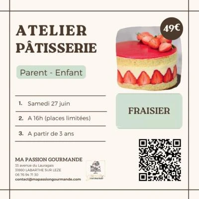 Atelier Pâtisserie - en duo parent & enfant - Fraisier