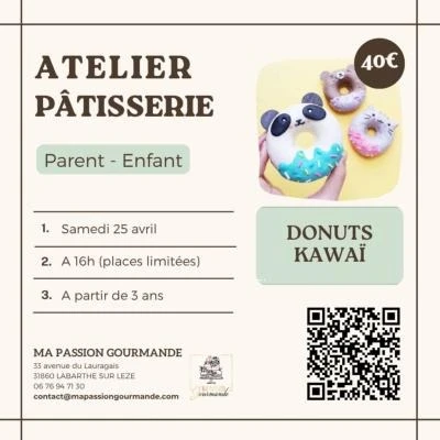 Atelier Pâtisserie - en duo Parent-Enfant - Donuts Kawaï