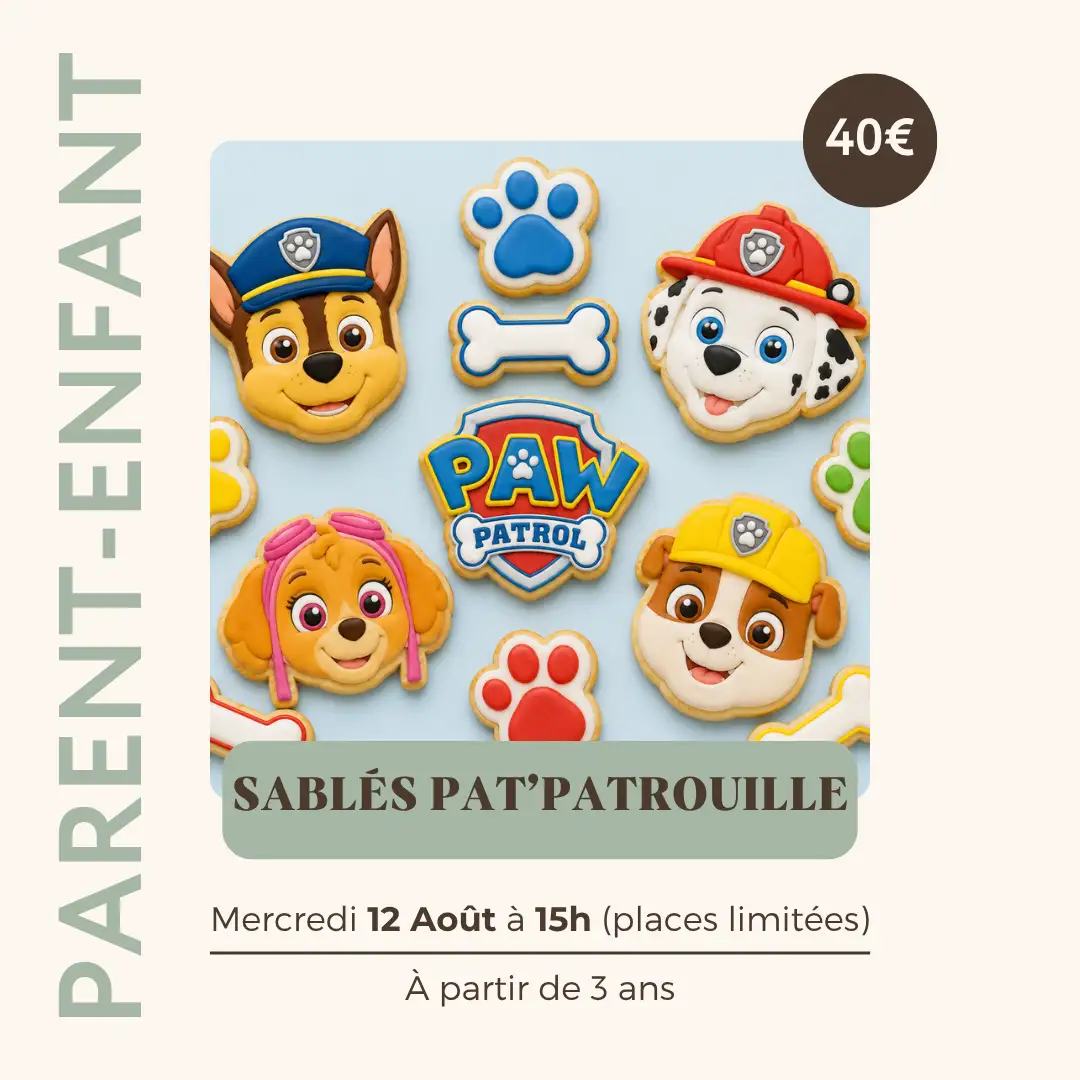 Atelier Pâtisserie - parent & enfant - Sablés Pat Patrouille