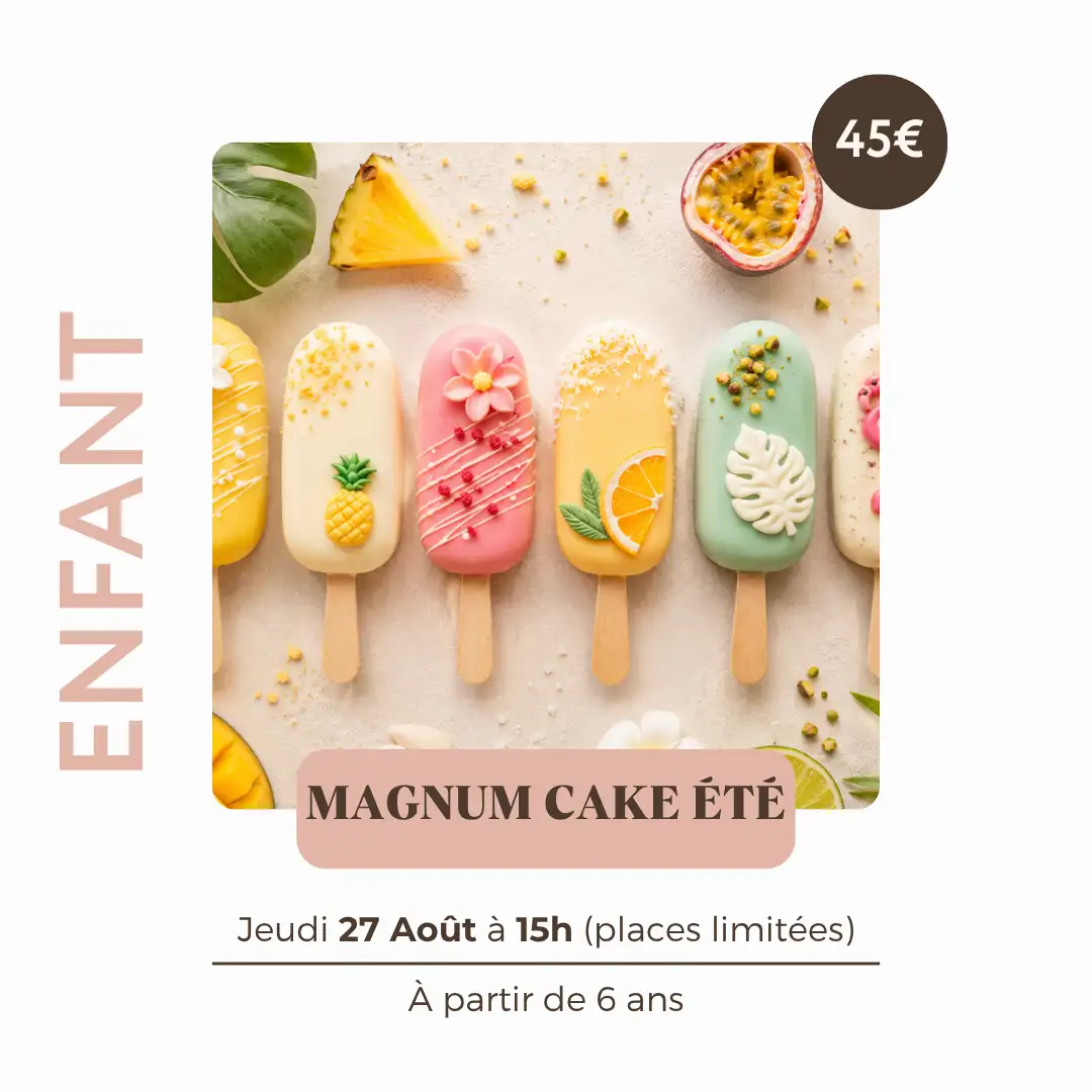 Atelier Pâtisserie - enfant - Magnum Cake Été
